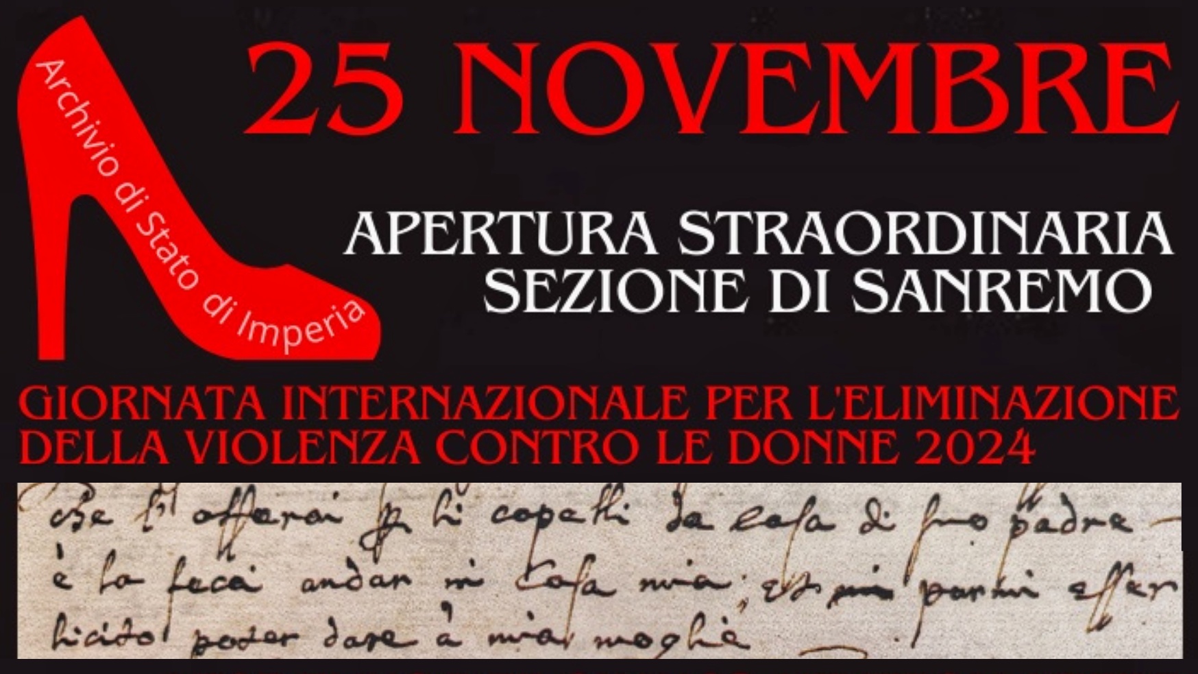 25 novembre 2024 - Apertura straordinaria della Sezione di Sanremo